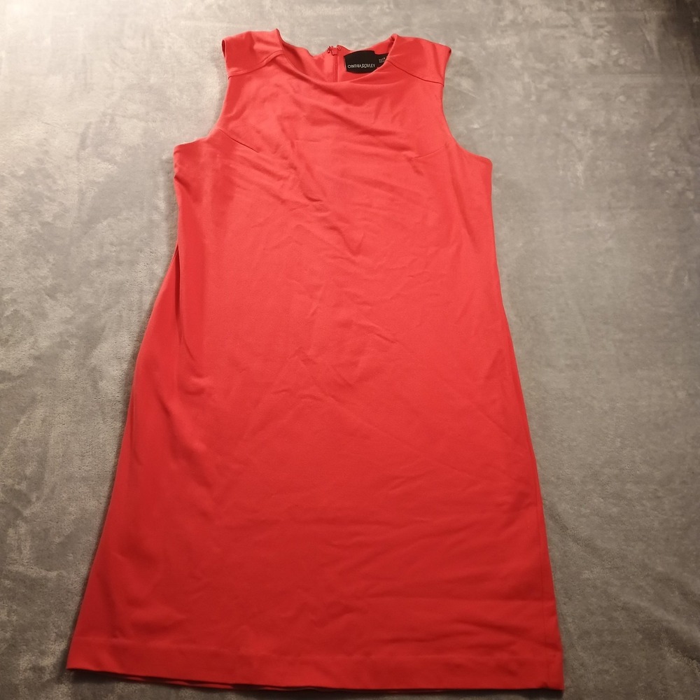Cynthia Rowley Dress Womens 8‎ Red Sleeveless Sheath Knee Length Workwear 8